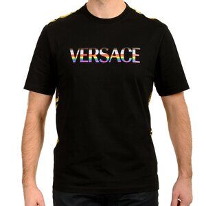 Versace Men's Barocco Pride Print Multi-Color Short Sleeve T-Shirt US 3XL IT 58